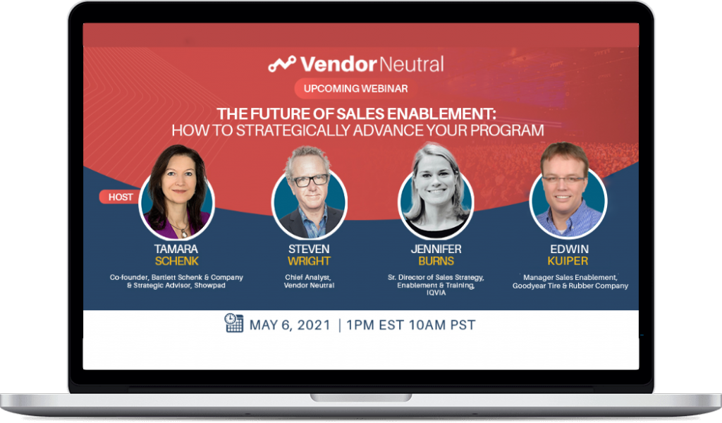 Future of Sales Enablement Panel Images on Macbook
