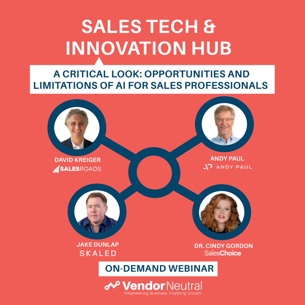 Critical Look At AI For Sales Professionals Webinar Panel Image