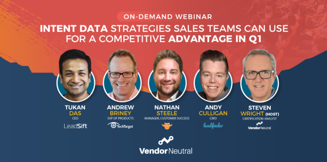 Intent Data Strategies Sales Teams Can Use On Demand Webinar Cover Image