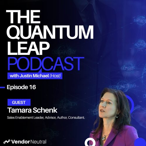 Podcast 3000×3000 (with headshot) – Ep 16 Sales Technology Implementation to Ensure Enablement Success